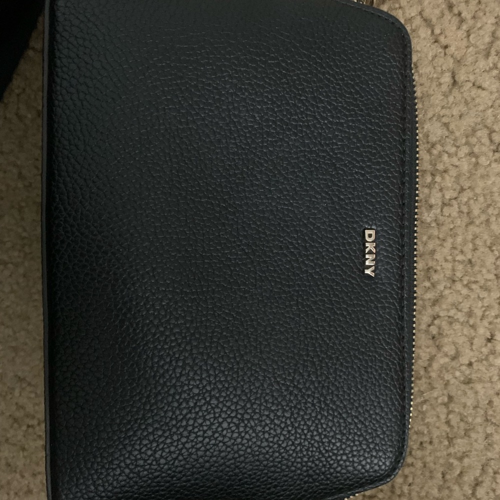DKNY Black Textured Crossbody Bag